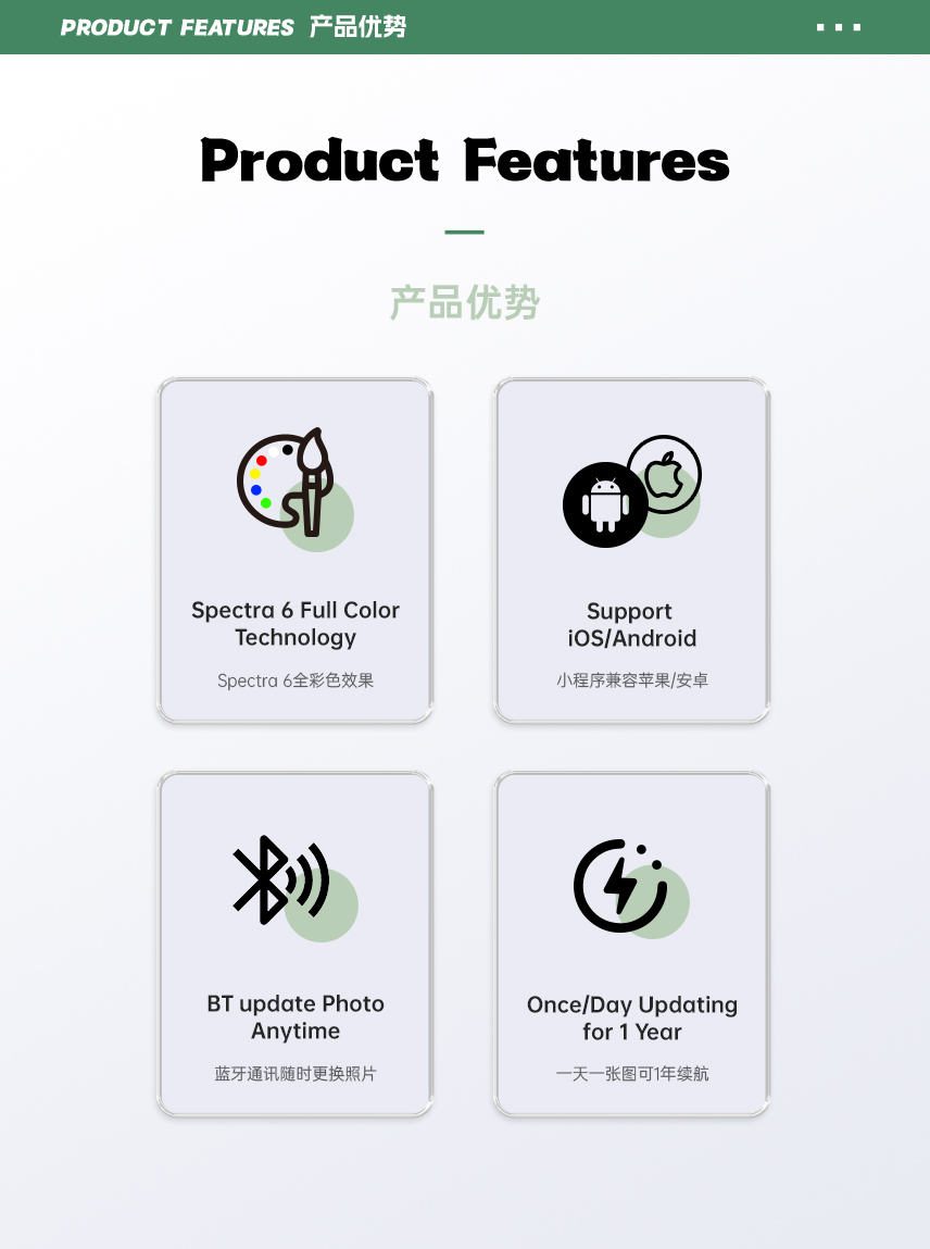 13.3 inch BlueTooth Full Color ePaper Photo Frame